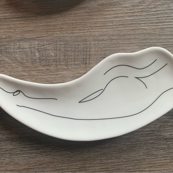 Set of three ceramic trinket jewelry dish - Picture 4 of 6